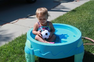 This is when we decided she needed a kiddie pool!